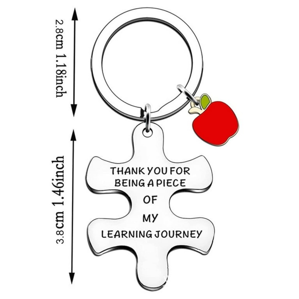 THANK YOU FOR BEING A PIECE OF MY LEARNING JOURNEY KEYCHAIN WITH GIFT BOX NIB - Picture 3 of 4